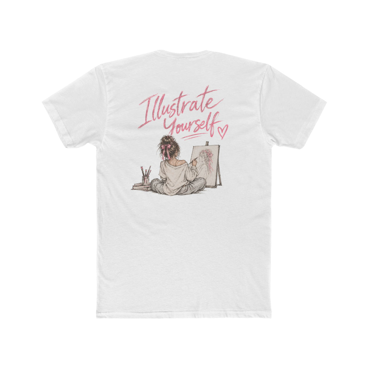Illustrate Yourself T-Shirt — Artistic Girl Sketch Tee ("LBW")