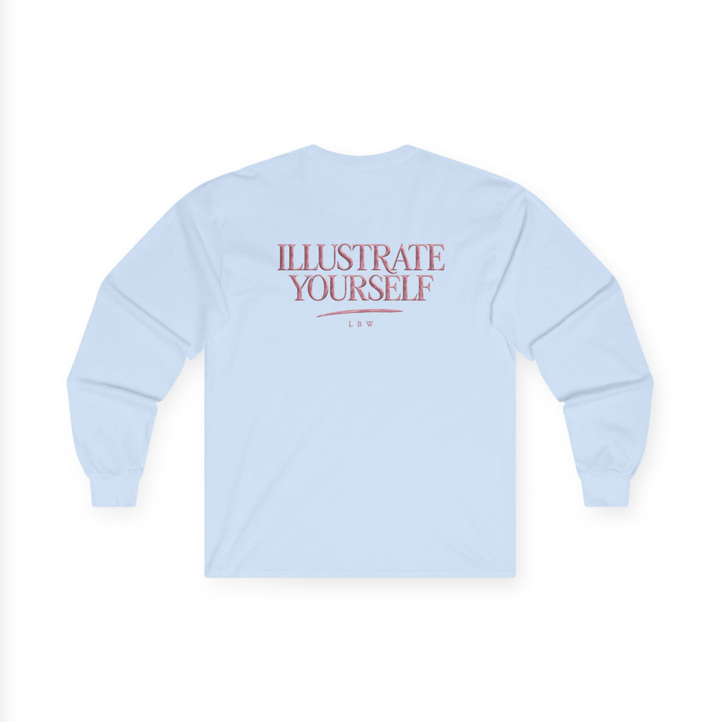 Illustrate Yourself Long Sleeve Tee — Minimal LBW Logo Cotton Shirt