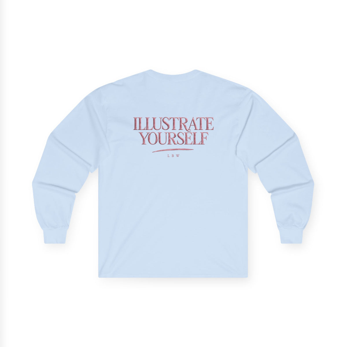 Illustrate Yourself Long Sleeve Tee — Minimal LBW Logo Cotton Shirt