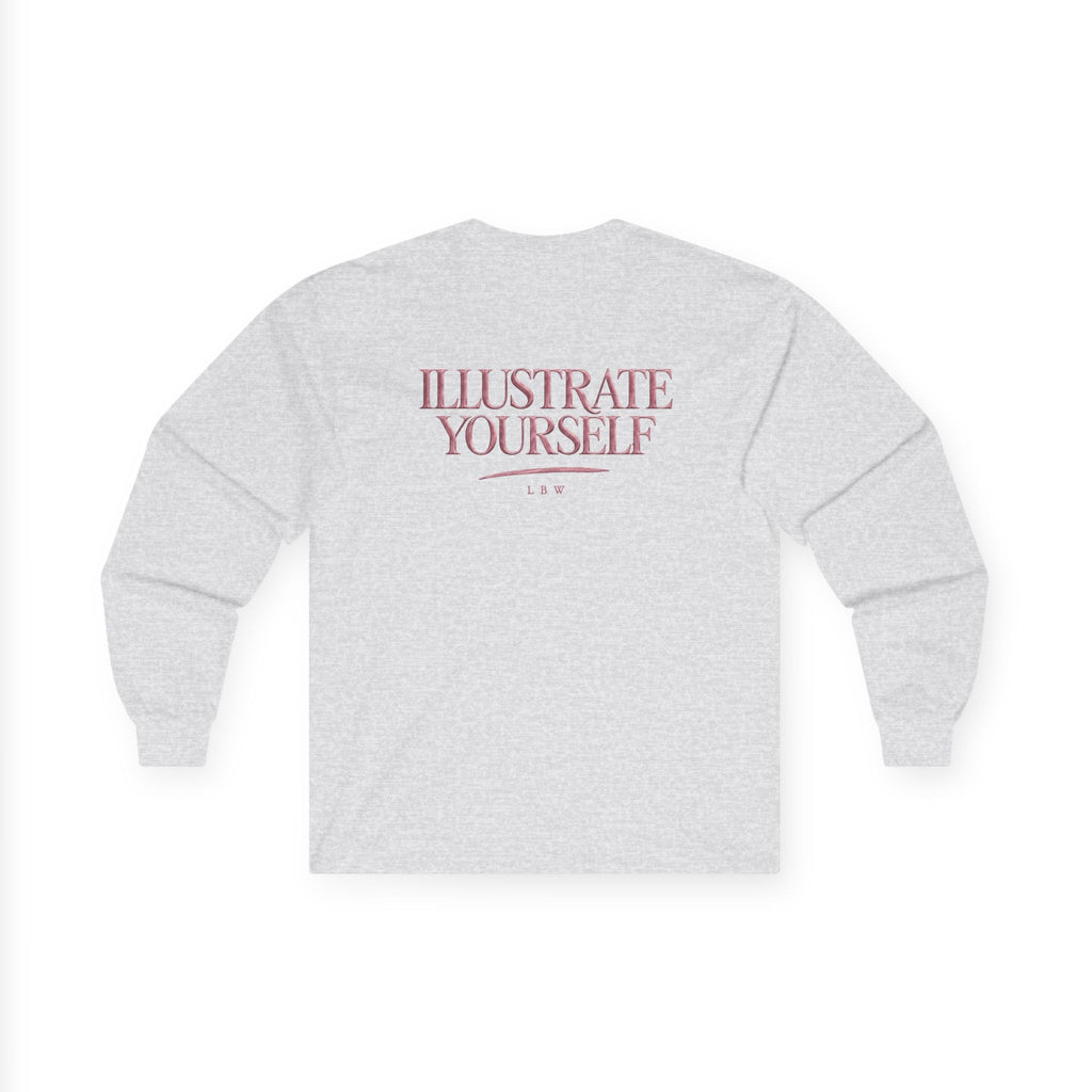 Illustrate Yourself Long Sleeve Tee — Minimal LBW Logo Cotton Shirt