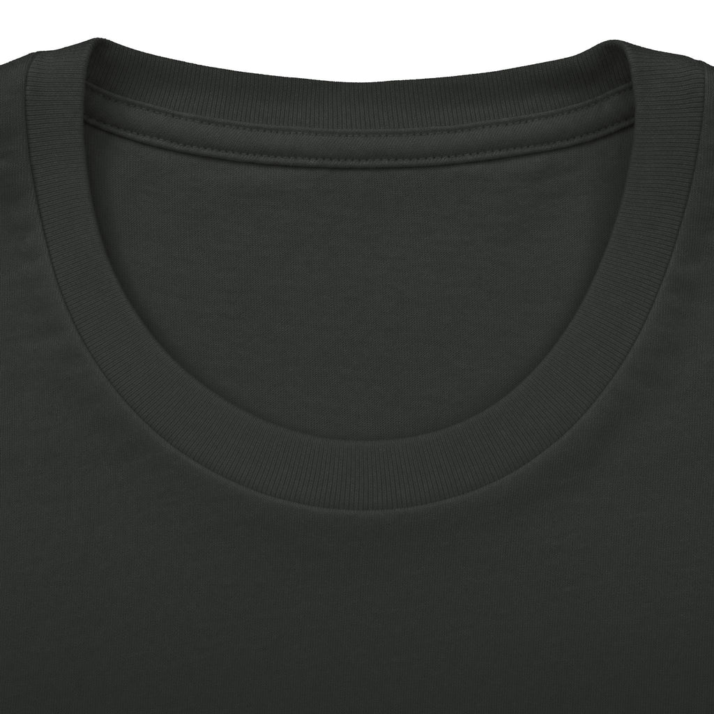 Classical Statue Graphic Tee — Subtle Beige Sculpture Chest & Back Print