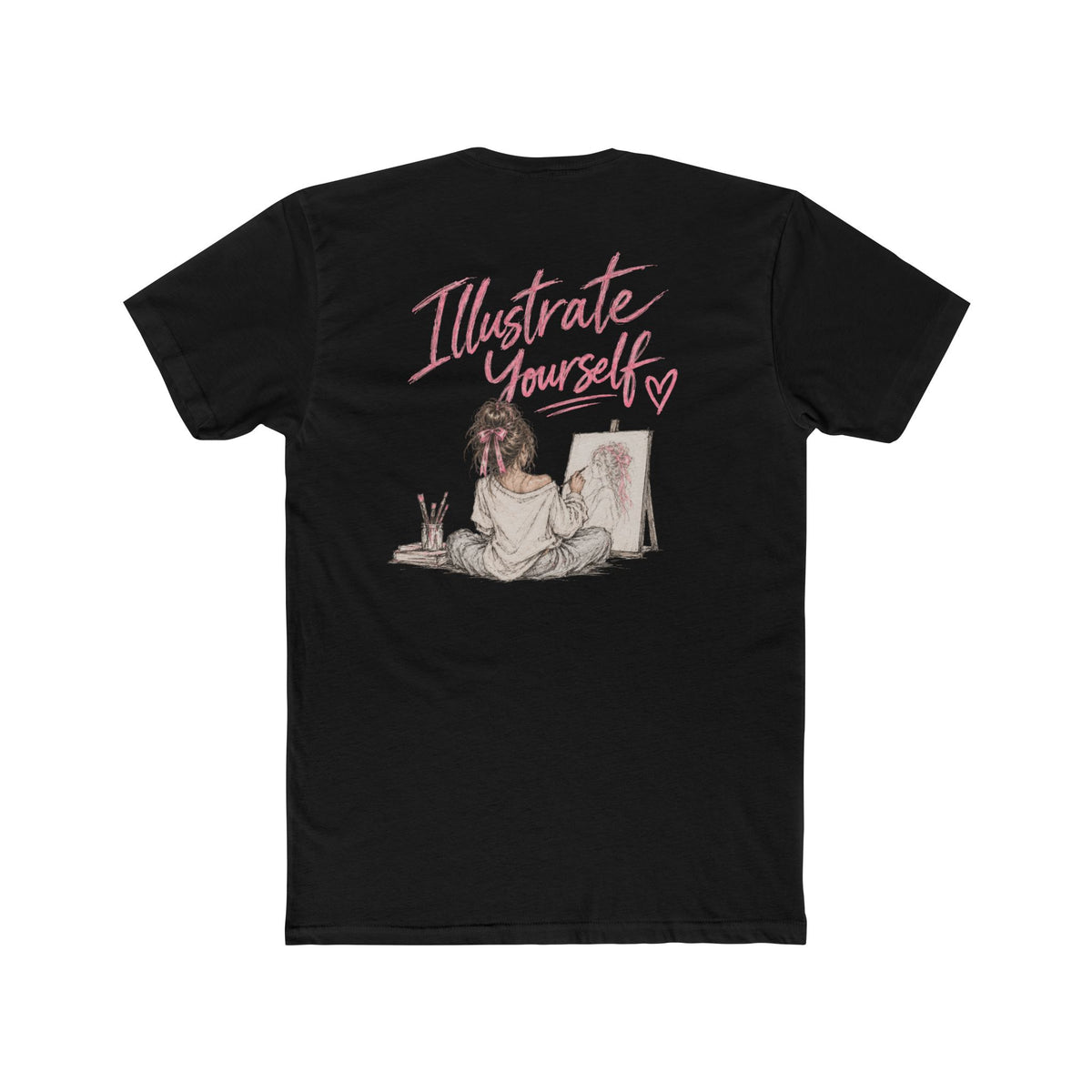 Illustrate Yourself T-Shirt — Artistic Girl Sketch Tee ("LBW")