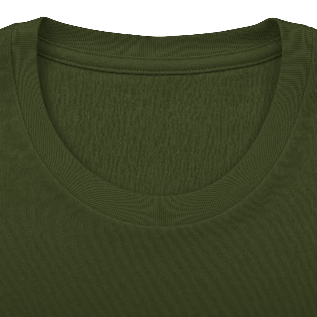 Classical Statue Graphic Tee — Subtle Beige Sculpture Chest & Back Print