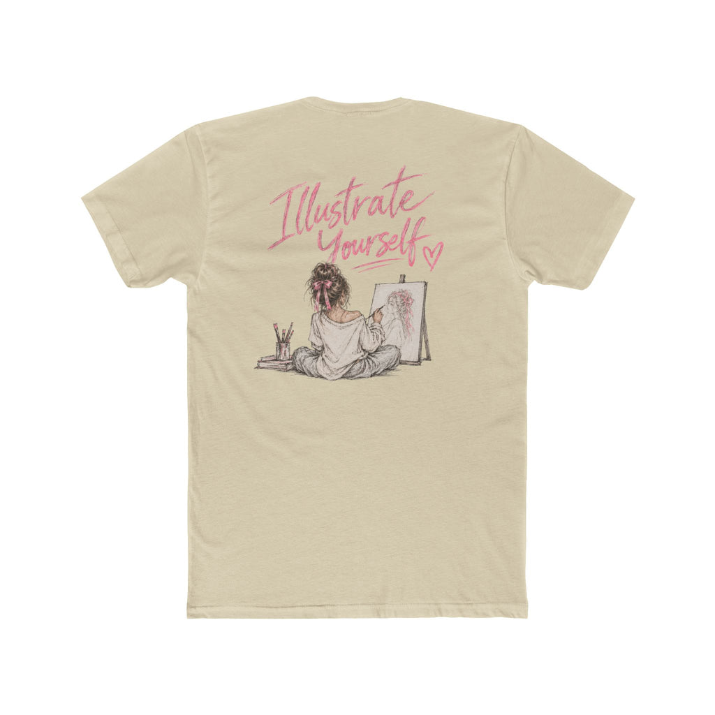 Illustrate Yourself T-Shirt — Artistic Girl Sketch Tee ("LBW")