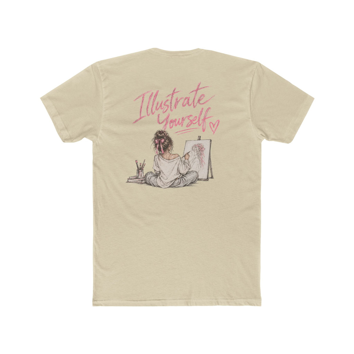 Illustrate Yourself T-Shirt — Artistic Girl Sketch Tee ("LBW")