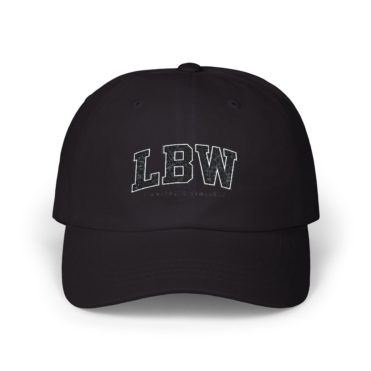 LBW Embroidered Dad Cap — Classic White Baseball Hat