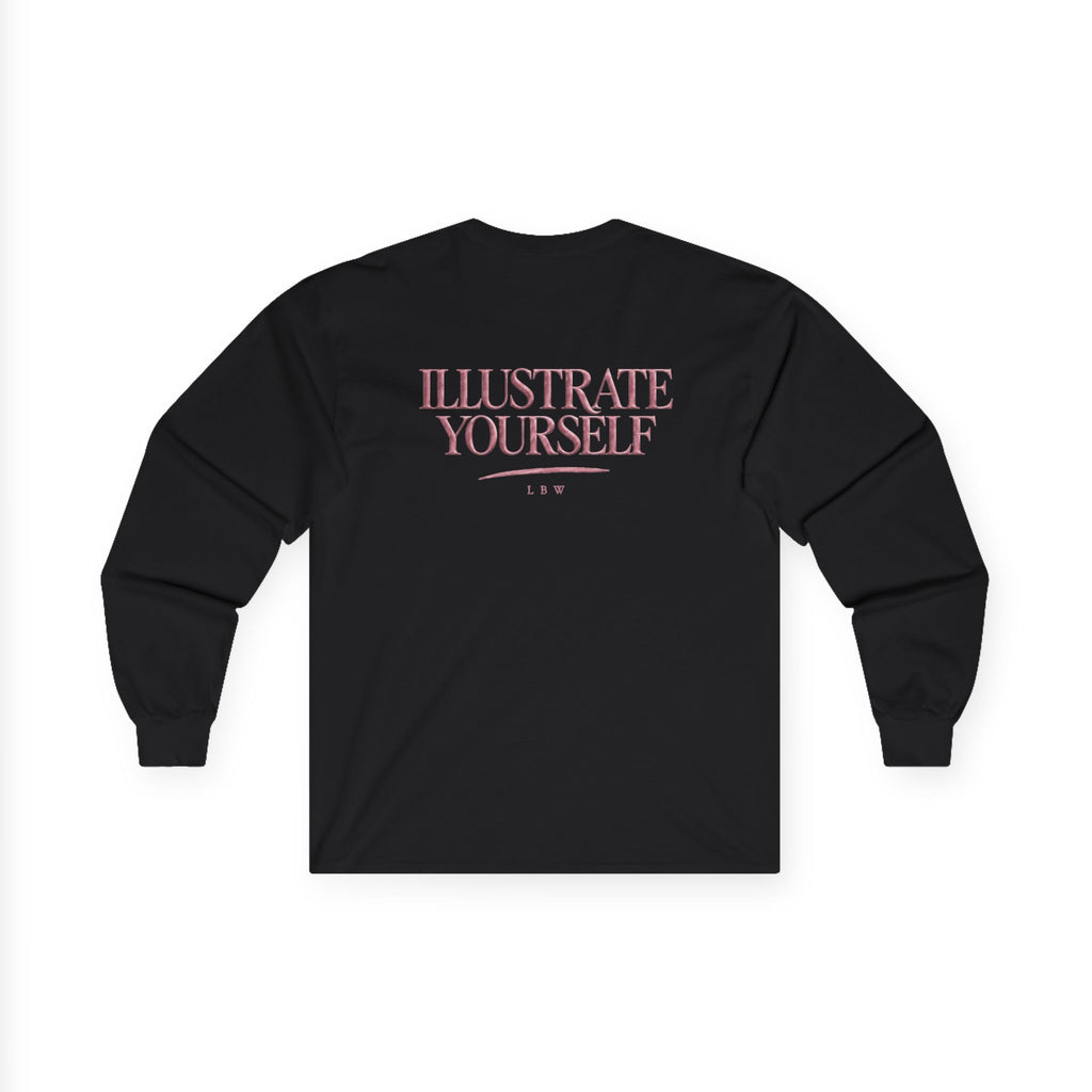Illustrate Yourself Long Sleeve Tee — Minimal LBW Logo Cotton Shirt